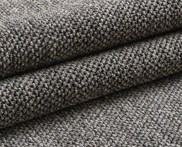 Geweven vloerkleed Loom Dark Grey – effen donkergrijs design woonkamer