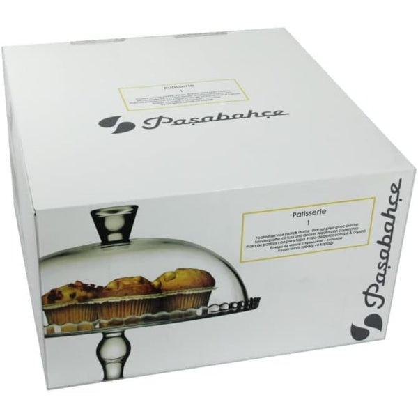Pasabahce Patisserie Glazen Taartplateau met Voet en Deksel – Ø32,2 cm – Luxe Cake- en Serveerschaal – detailfoto 2