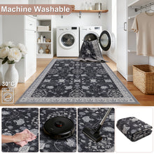 Wasbaar black vloerkleed Inka 1146 – antislip, 3 mm
