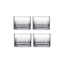 Pasabahce Elysia glazen schaaltjes – 4-delige set – 235 ml – Vierkante luxe bowls 8×8 cm