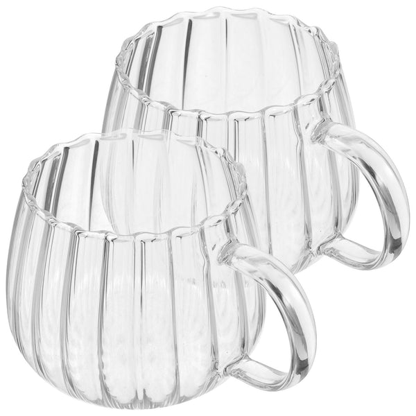 Trendy Pompoenglazen met Handvat – 350 ml | Per 2 verpakt