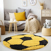 Vloerkleed FUN YELLOW Shaggy Rond – Zacht, Modern & Kindvriendelijk
