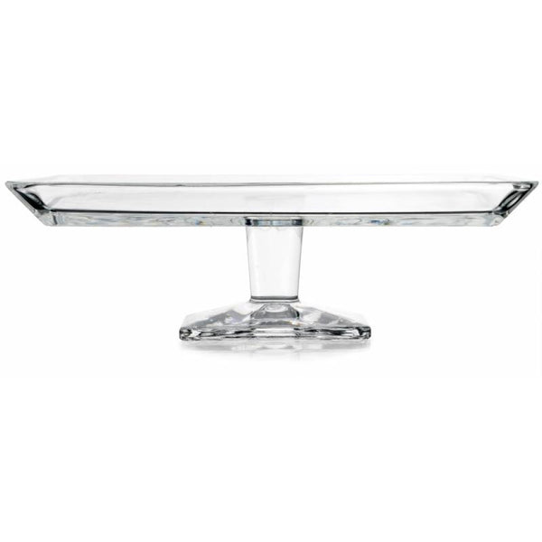 Pasabahce Madlen serveerschaal met voet – glazen taartschaal 23,8 x 23,8 cm