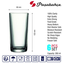Pasabahce Doro Longdrinkglazen – set van 6 stuks 260 ml