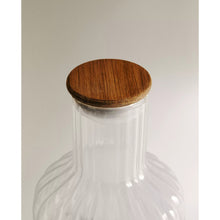 Borosilicaatglas fles Linea met acaciahouten stopper – 1400 ml