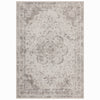 Bovenaanzicht van rechthoekig beige Inka vloerkleed met vervaagd grijs vintage patroon