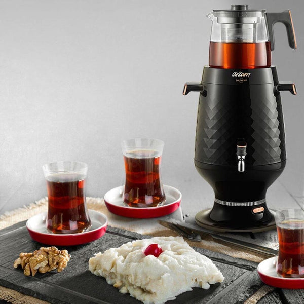 Arzum Ehlikeyf Samovar – Zwart, 3.5 Liter – detailfoto 2
