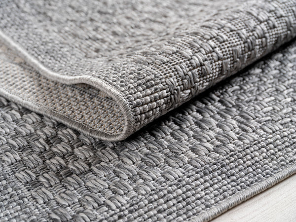 Vloerkleed Ibiza 1902 Grijs – Indoor & Outdoor – 100% Polypropyleen – 5 mm poolhoogte – detailfoto 2