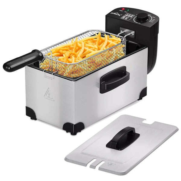 HOMELUX Elektrische Friteuse 3L – 2000W RVS Frituurpan met Temperatuurregelaar