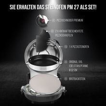 ERATEC XL PM-27 Pizza Steenoven 400°C Complete Set – Elektrische Pizzaoven met Pizzasteen, Pizzascheppen, RVS Pan & Pizzasnijder