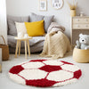 Vloerkleed FUN RED Shaggy Rond – Zacht, Modern & Kindvriendelijk
