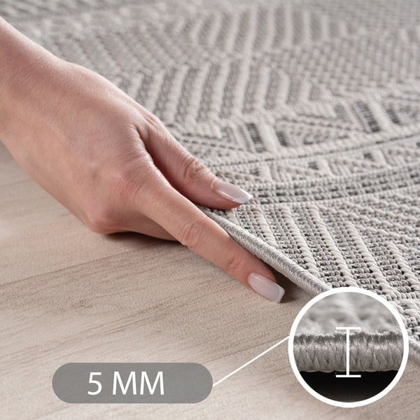 Vloerkleed DESERT 1303 Grey – Voor Binnen & Buiten – detailfoto 2