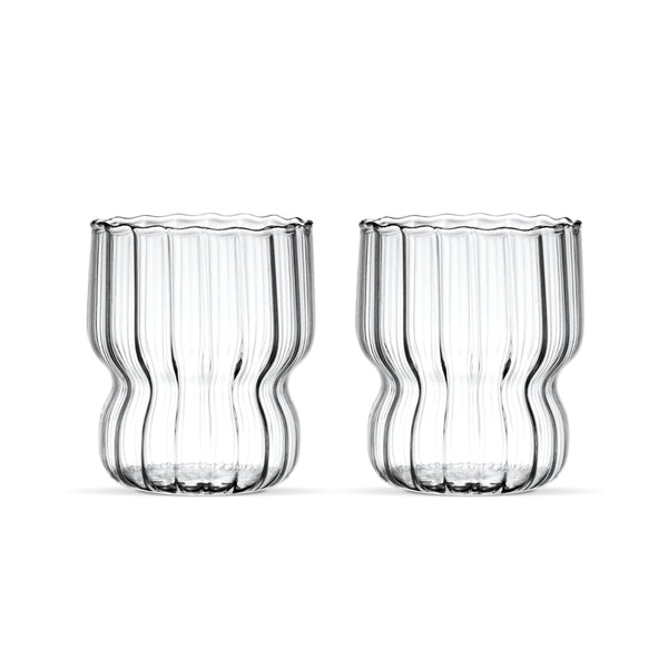 Glazen Koffieglazen 300 ml – Trendy Linea Borosilicaatglas Set van 2