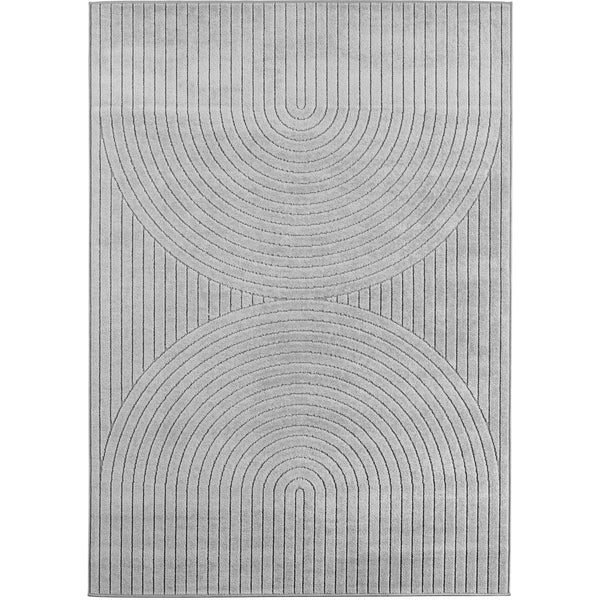 Vloerkleed NOVA 1201 Silver – Japandi Stijl | Indoor & Outdoor