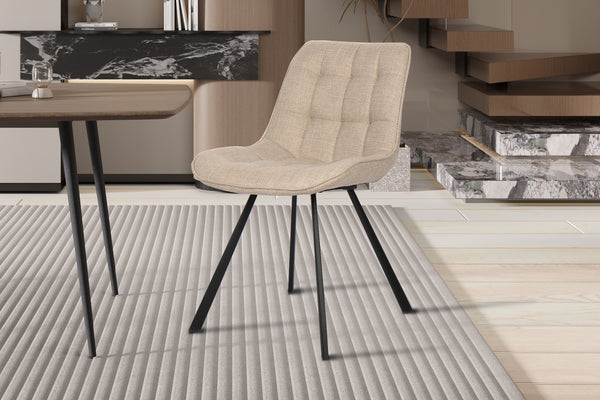 Stoel ARIBA Beige/Lichtgrijs – modern comfort met stijl