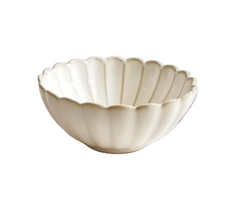 kom beige porselein servies 13 cm