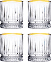 Pasabahce ELYSIA Golden Touch – Whiskey/Limonadeglazen (355 ml, Set van 4)