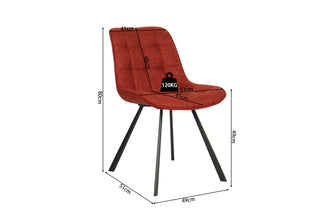 Stoel ARIBA Rood – warm, opvallend en stijlvol