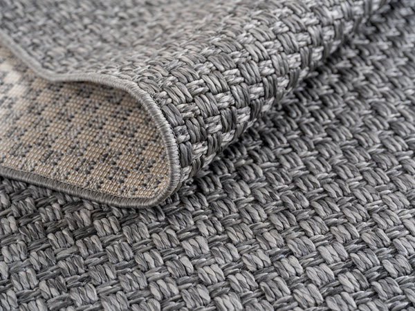 Vloerkleed Ibiza 1903 Grijs – Indoor & Outdoor – 100% Polypropyleen – 5 mm poolhoogte – detailfoto 2