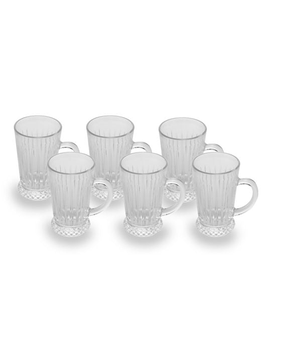 Amore theeglazen met handvat 210 ml – set van 6 stuks