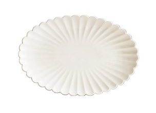 ovale serveerschaal wit servies 31 cm
