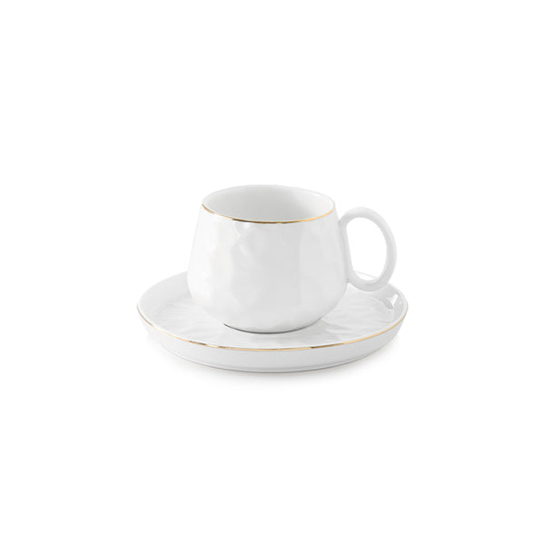 Livenza Estela Espressoset 12-delig – Luxe Espresso Kopjes met Schotel 80 ml