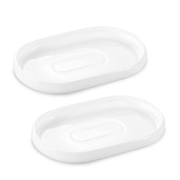 Trendy Cosmo Chubby ovale serveerschalenset – 2-delig – wit – 21×13 cm – detailfoto 2