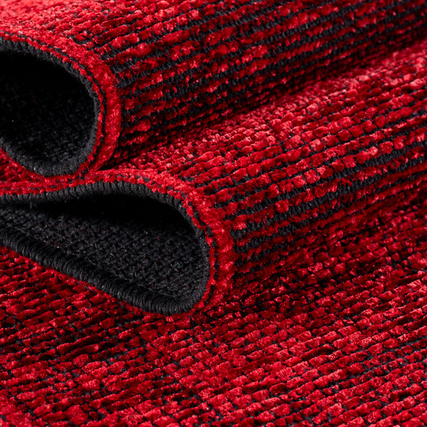 Vloerkleed SPACE Rood – Pure Luxe in een Tijdloos Design – detailfoto 2