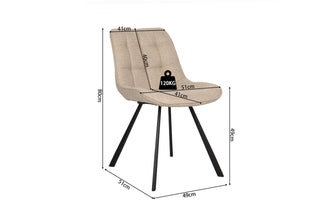 Stoel ARIBA Beige/Lichtgrijs – modern comfort met stijl