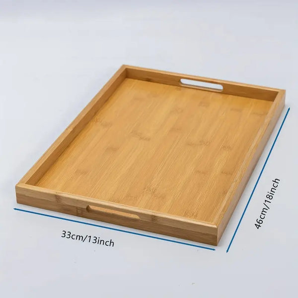 Bamboe Houten Dienblad L – 33 x 46 cm, Met Handgrepen – detailfoto 2