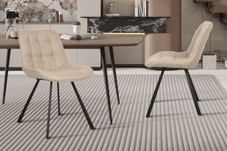 Stoel ARIBA Beige/Lichtgrijs – modern comfort met stijl