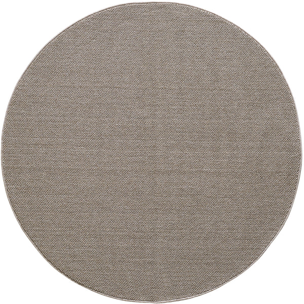 Vloerkleed LOOM rond Brown – Trendy Geweven & Effen Design – detailfoto 2