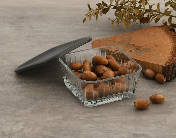 Pasabahce Frezya Glazen Schaal met Deksel 225 ml – 4-delige Set Vershoudbakjes – detailfoto 2