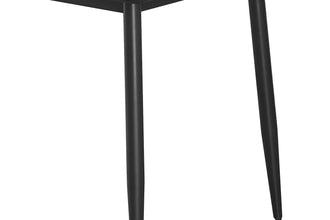 Eettafel KENZO – Rechthoekige eettafel 120 cm in grijs steenlook met metalen poten