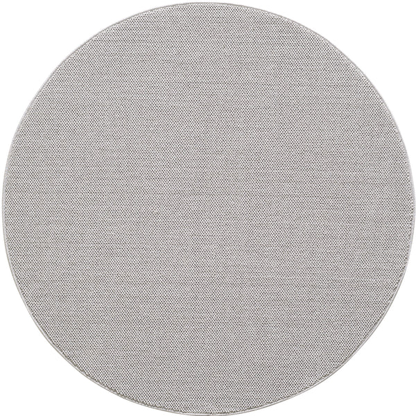 Vloerkleed LOOM rond Silver – Trendy Geweven & Effen Design – detailfoto 2