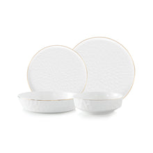 Serviesset Estela 24-delig Wit met Gouden Rand