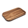 Acaciahouten serveerschaal 34x20 cm rechthoekige houten tapas serveerplank uit de Acora collectie