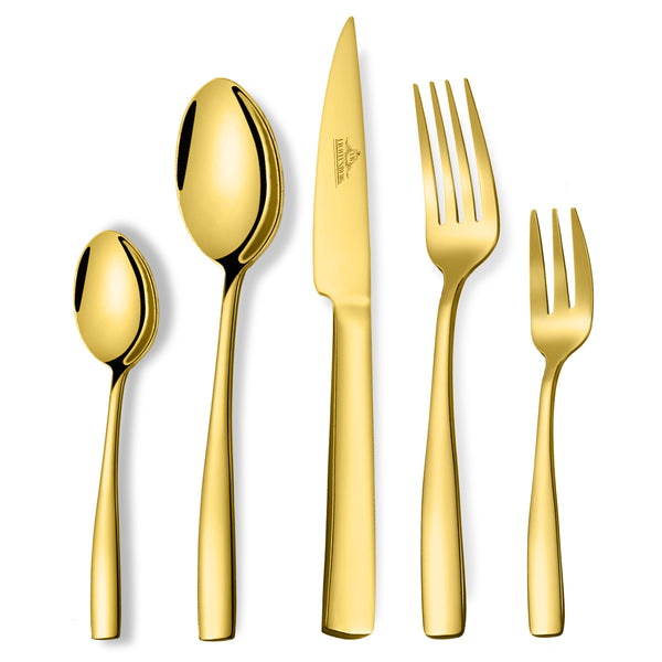 72-delige Gouden Bestekset – 12 Persoons | Luxe Koffer