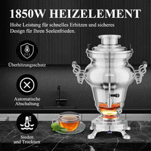 HOMELUX Elektrische Samowar – 5L Waterkoker + 1,6L Theepot – 1850W – RVS – Warmhoudfunctie & Temperatuurregeling