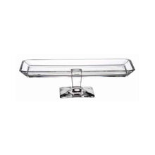 Pasabahce Grace serveerschaal op voet – Rechthoekig glas (29,5 × 8 cm)