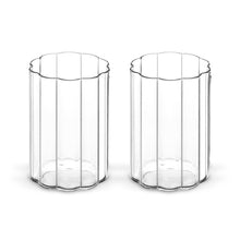 Trendy Linea glazen – 2 stuks – 320 ml borosilicaatglas – Design drinkglazen
