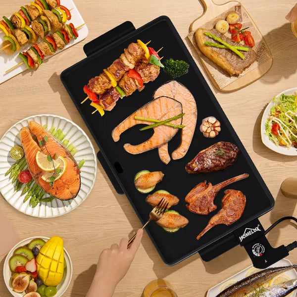HOMELUX Elektrische Grillplaat – 1800W, Groot Kookoppervlak, Anti-aanbaklaag – detailfoto 2