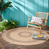 Rond Vloerkleed COMILLA 0886 Black – Jute Look (Indoor & Outdoor)