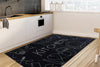 Wasbare Keukenloper – Keukengerei Design, Zwart/Antraciet (60 x 180 cm)