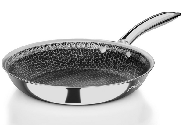 Premium Tri-Ply RVS Koekenpan 28 cm – Non-Stick Honeycomb Coating, Krasvrij, Vaatwasserbestendig en Geschikt voor Inductie
