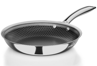 Premium Tri-Ply RVS Koekenpan 28 cm – Non-Stick Honeycomb Coating, Krasvrij, Vaatwasserbestendig en Geschikt voor Inductie