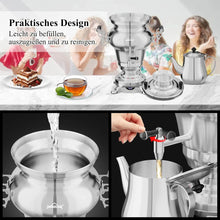 HOMELUX Elektrische Samowar – 5L Waterkoker + 1,6L Theepot – 1850W – RVS – Warmhoudfunctie & Temperatuurregeling
