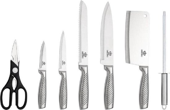 Royal Swiss 8-delige Messenset – Roestvrij Staal met Roterende Houder – detailfoto 2