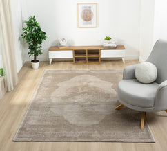 Vloerkleed Elyse Taupe 837 – Klassiek & Tijdloos Design