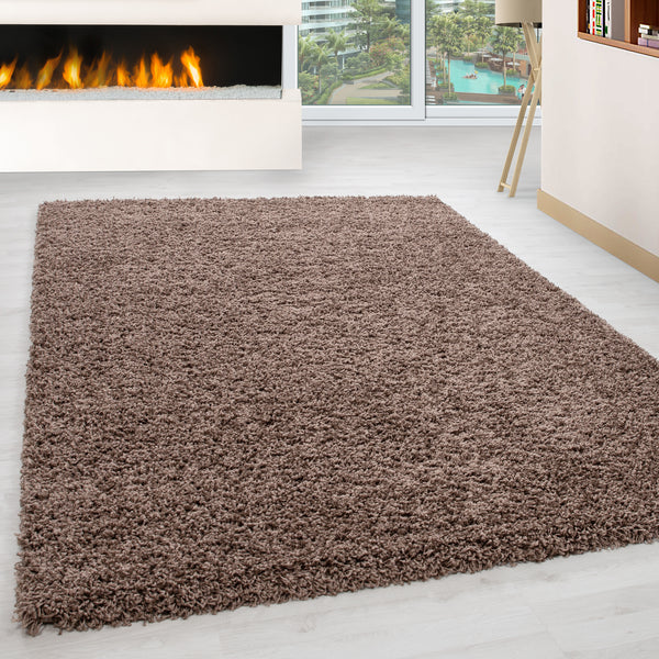 Vloerkleed LIFE Shaggy hoogpolig - Mokka